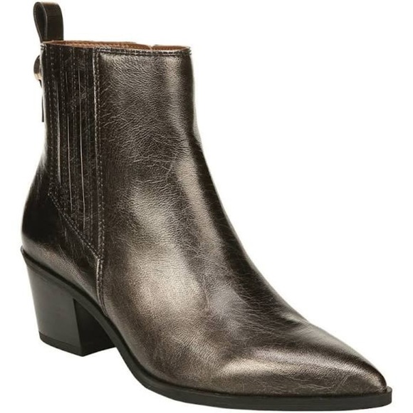 Franco Sarto Shoes - Franco Sarto Shay Western Booties Women's Shoes in Metallic Gold Size 11